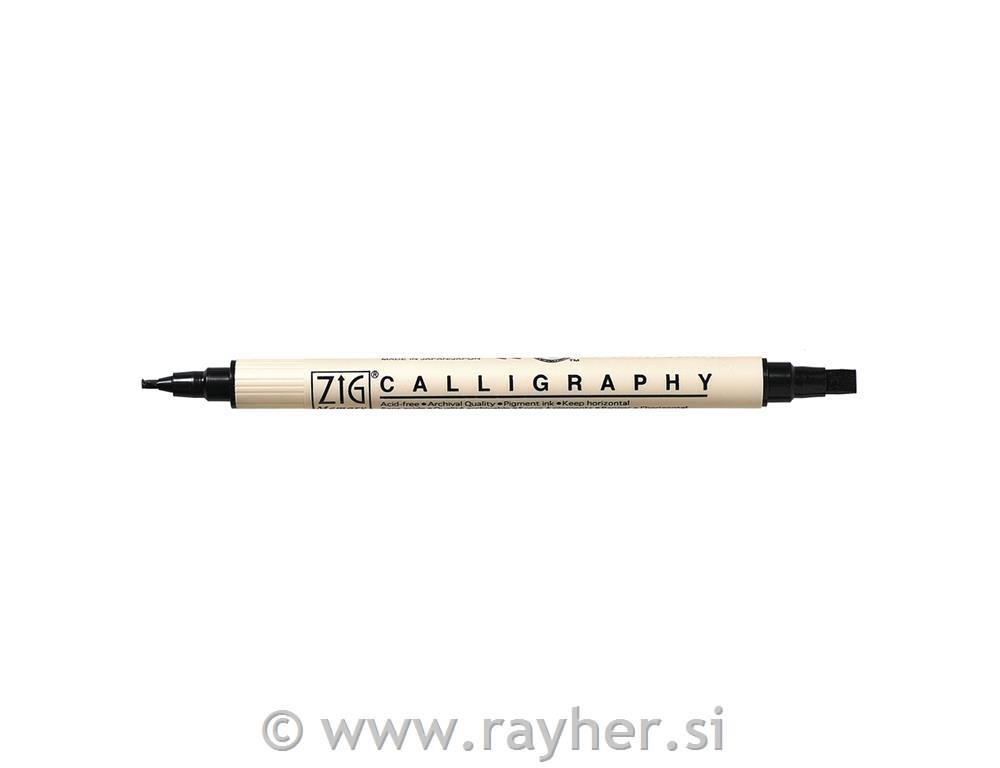 Marker za kaligrafiju, crni, 2 + 5 mm, 1kom