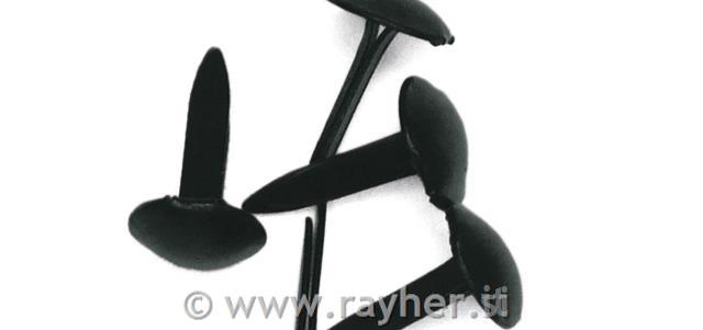 Rascjepke "okrugle", crne, 4 + 8 mm, 75kom