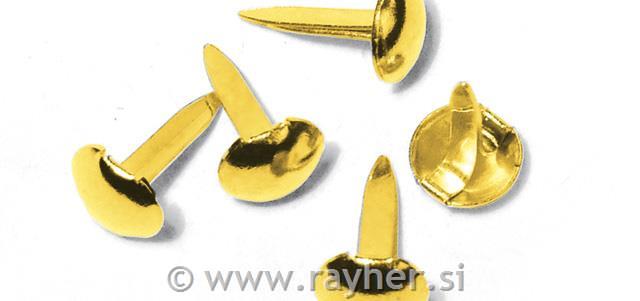 Rascjepke "okrugle", zlatne, 4 + 8 mm, 75 kom