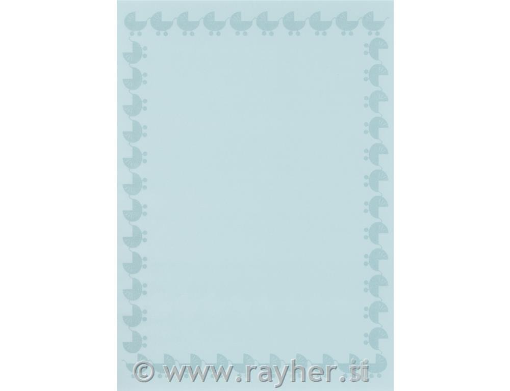 Transparentni papir: Otroški voziček , moder, A4, 210x297mm,