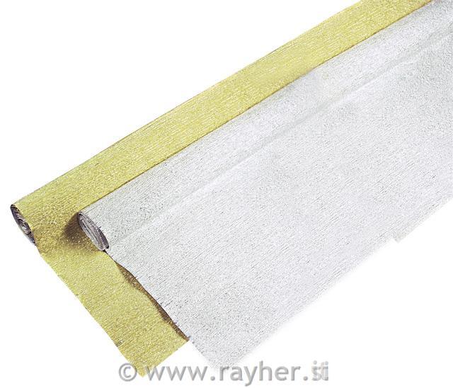 Krep papir alu, roll 50x250 cm, srebrni