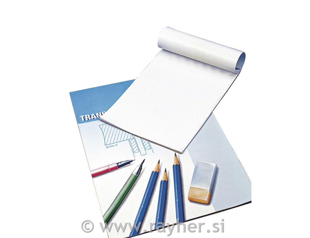 Transparentni papir, 80 g / m2 (papir zaprecrtavanje), 25 listova, A4
