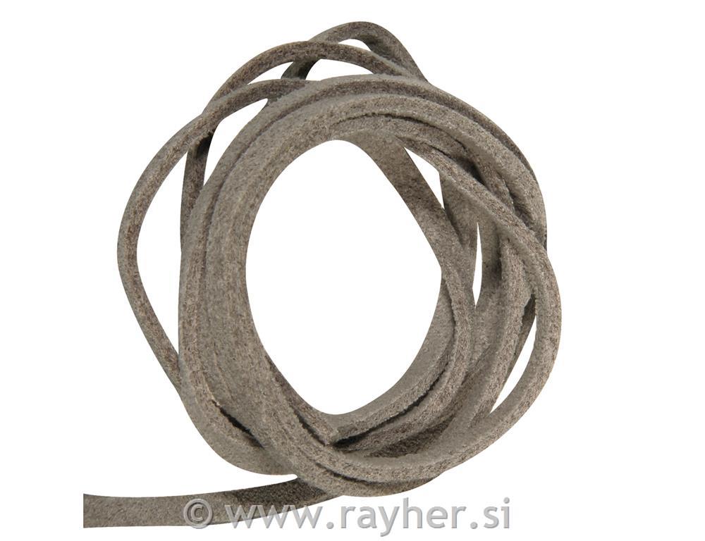 Micro suede, grey, tab-bag 1 pce., 2,5x0