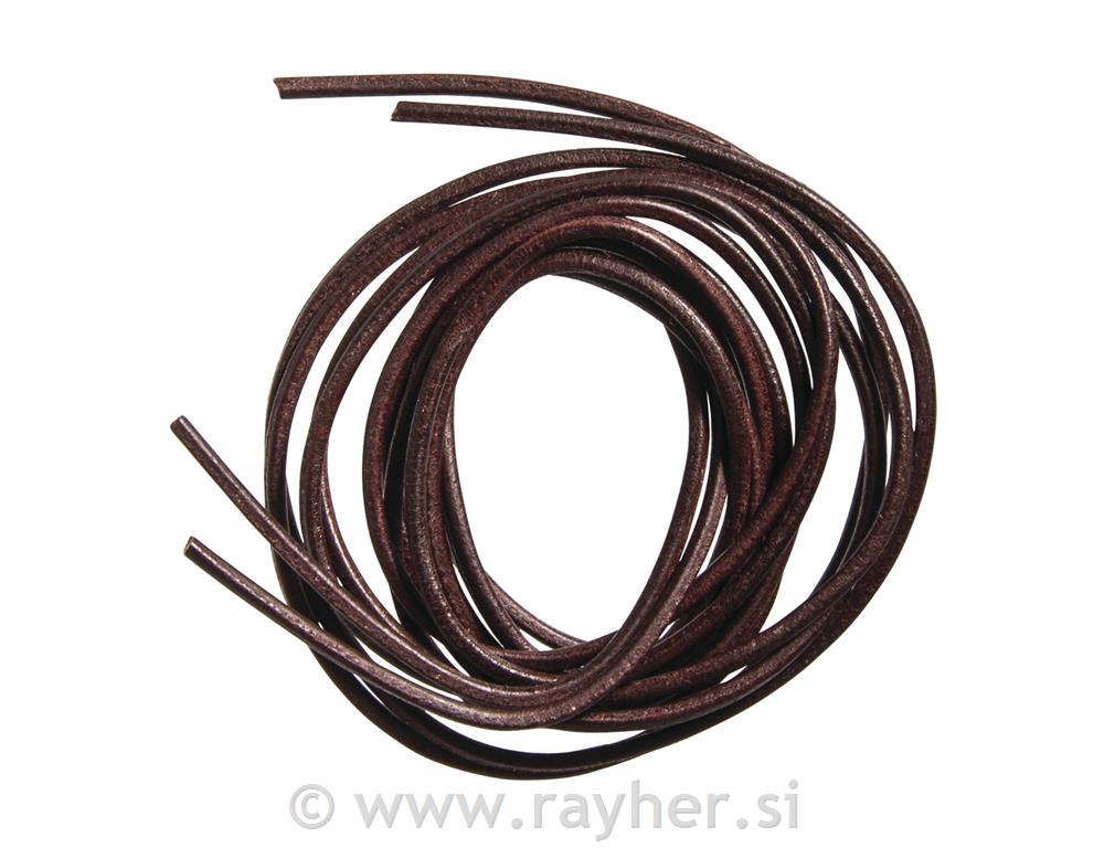 Kožna vrpca, 2 mm, 100 cm, 2 kom, tamnosmeđa