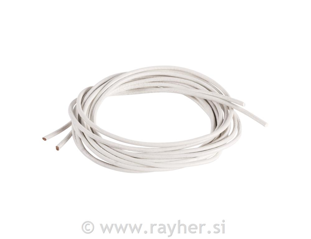 Kožna vrpca, 1.5 mm, 100 cm, 2 kom, bijela