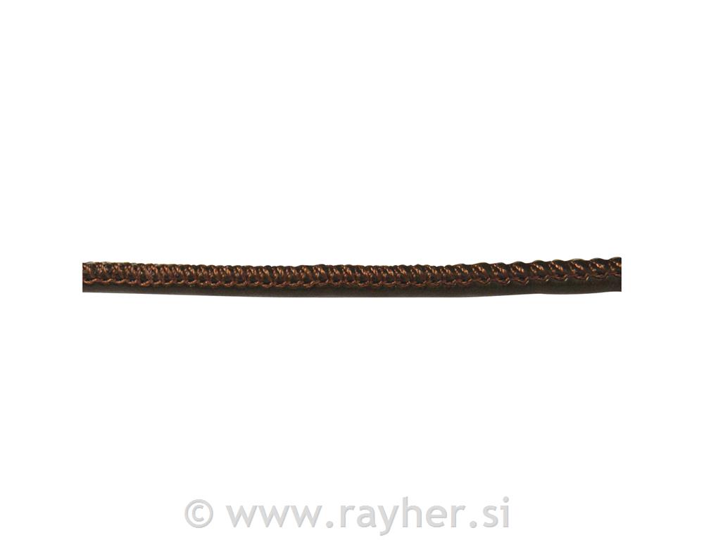 Usnjen trak, okrogel, temno rjav, 4 mm o, 1 m