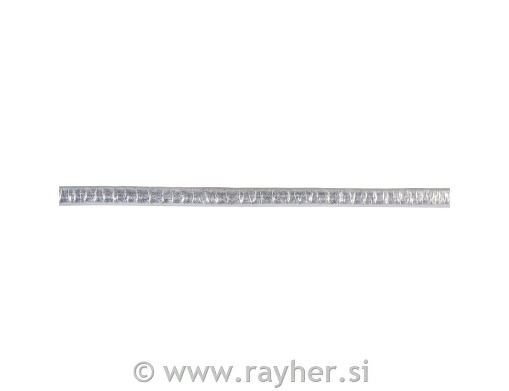 Trake kože od tekstila Matallic, srebro,3mm, 2m