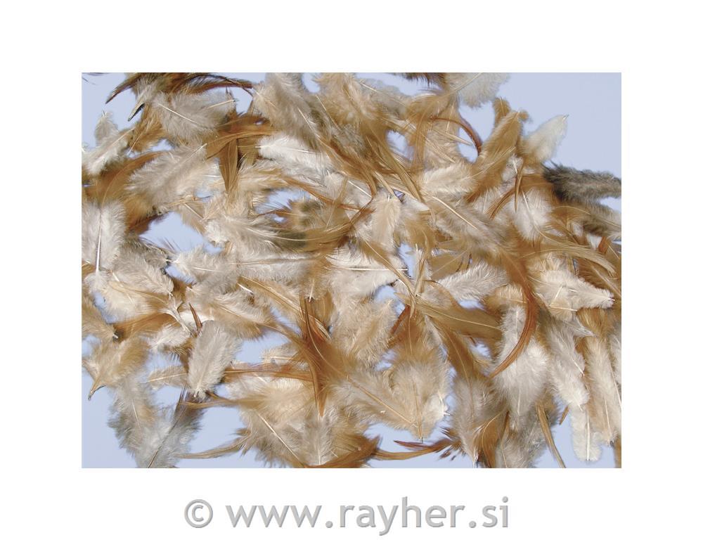 Feather mixture, Brunett, 6-15 cm, tab-b
