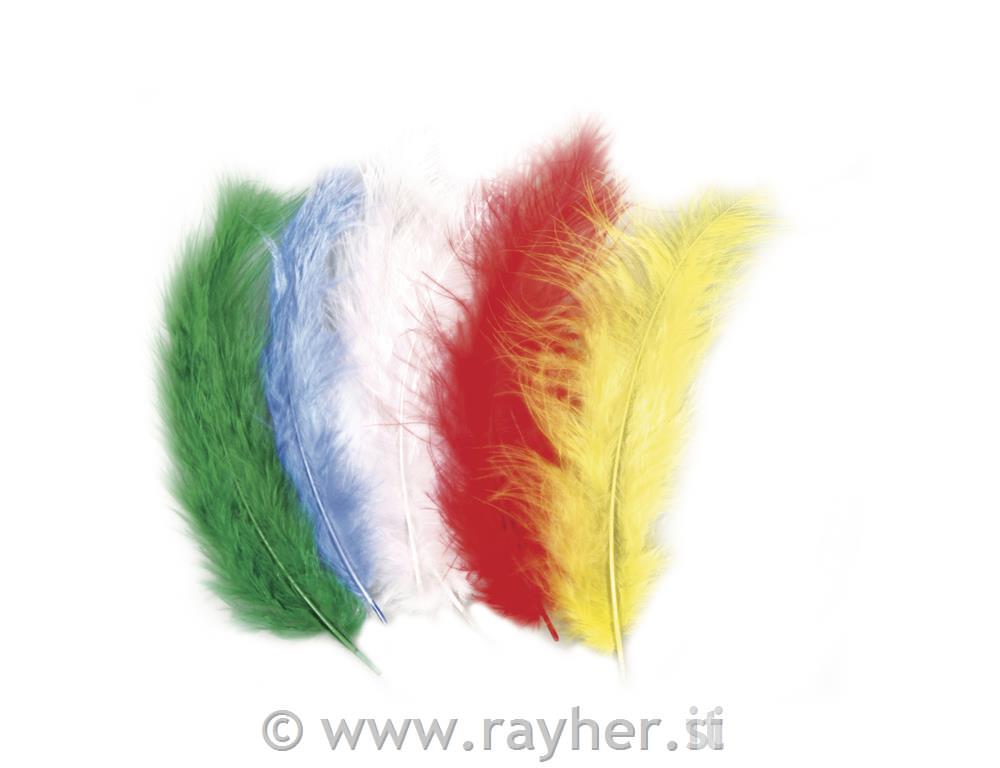 Fluffy feather mix, coloured, 110-15cm,