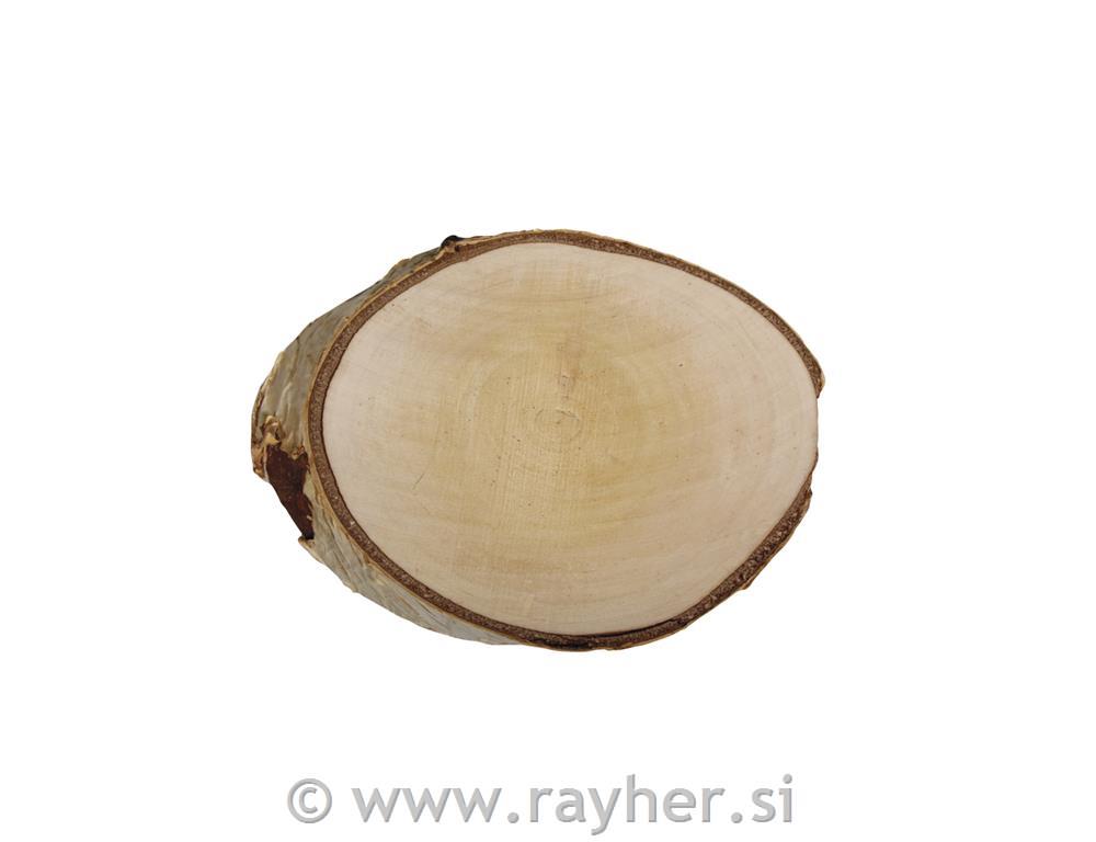 Birch slices oval nature, 15-17cm x 2cmheight. bag 1 piece