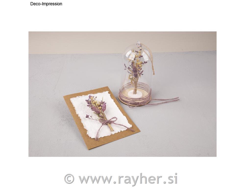 Šopek suhega cvetja, 18-20 cm, vijoličen