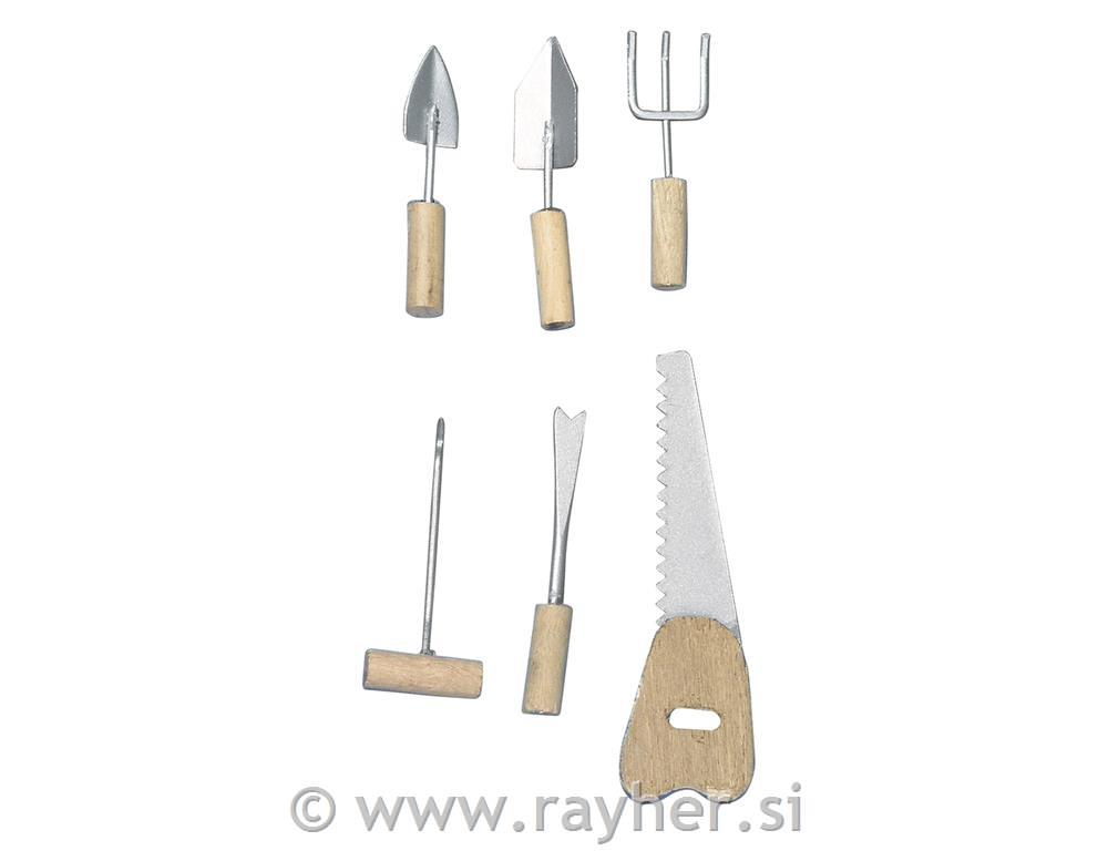 Metalno/drveni alat, 4-6.5 cm, 6 kom