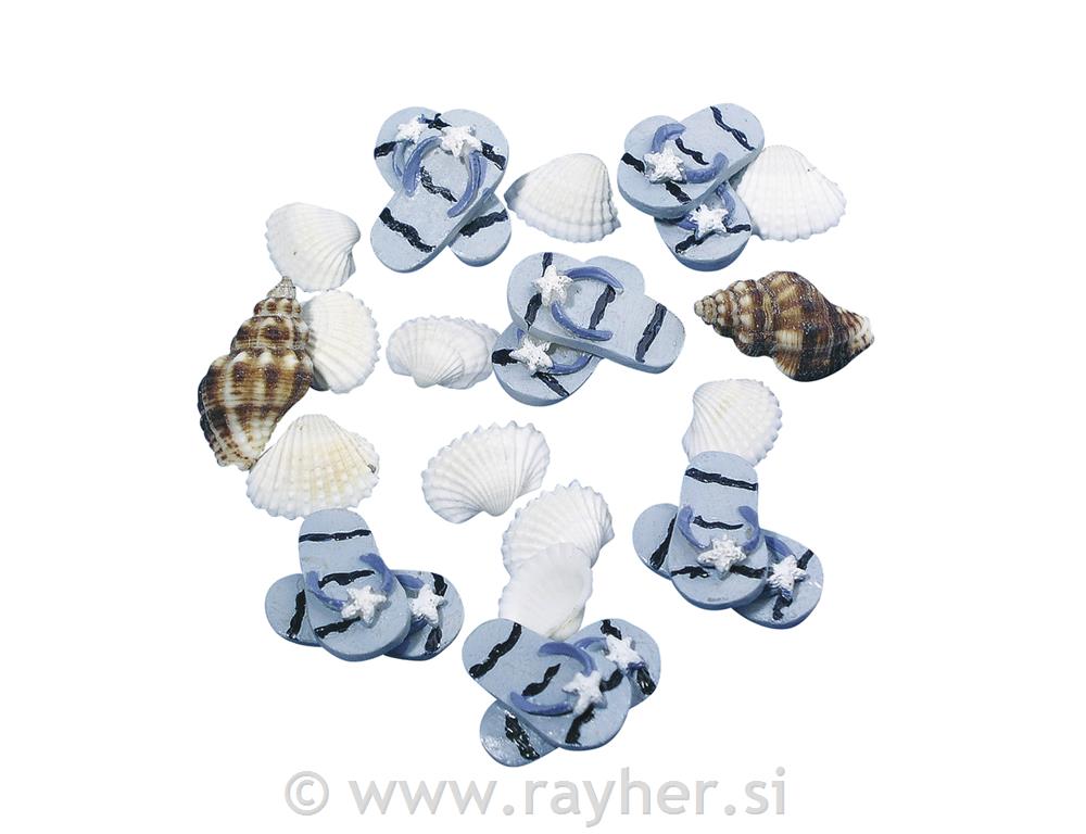 Polyresin objects: beach-slipper, 3 cm,