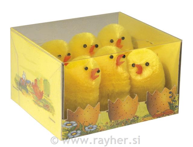 Pilići dlakavi, 5 cm, 6 kom