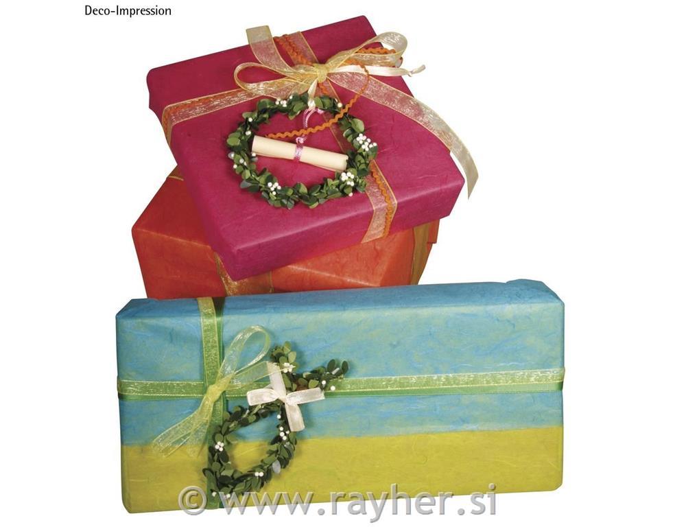 Venček iz pušpana z belimi bunkicami, 7,5x8 cm, 4 kos