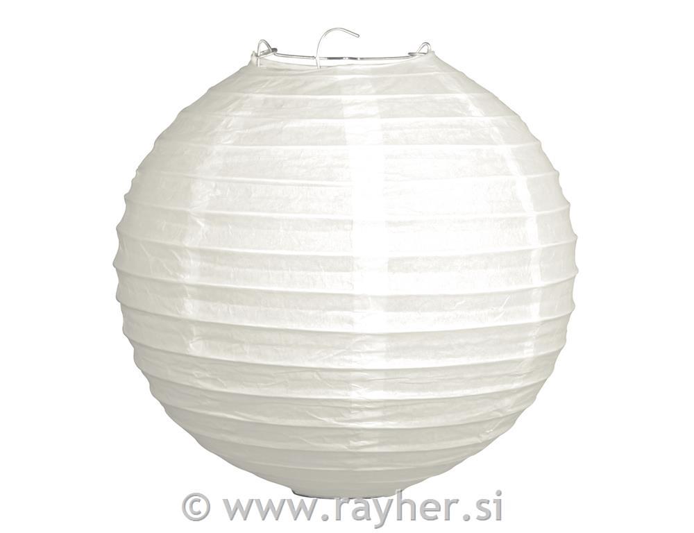 Lampion od papira bijeli, 20 cm, 2 kom