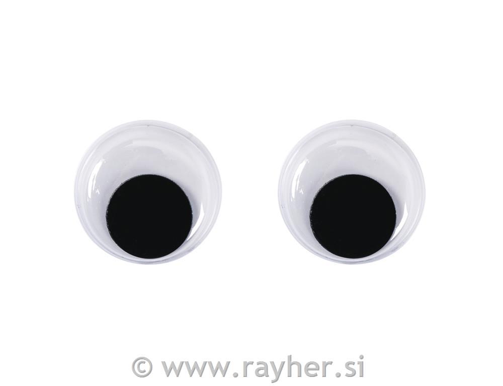 Očesa plastična, 15 mm, 10 kom.