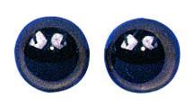 Plastične oči, tamno smeđe, 9 mm o, 10 kom