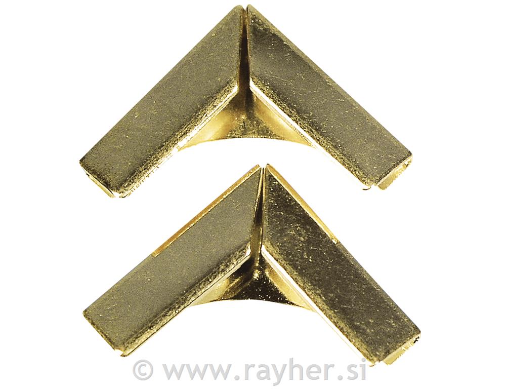 Metalni rubovi za knjige i albume, zlatni, 14x14 mm, 4 kom