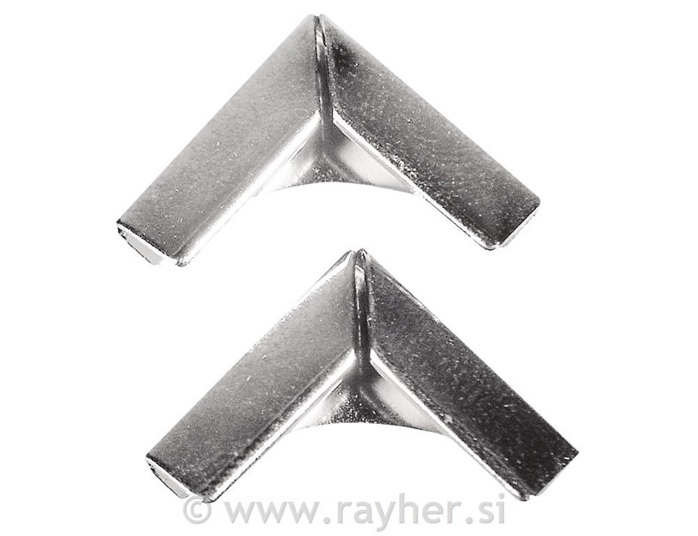Metalni rubovi za knjige i albume, srebrni, 14x14 mm, 4 kom