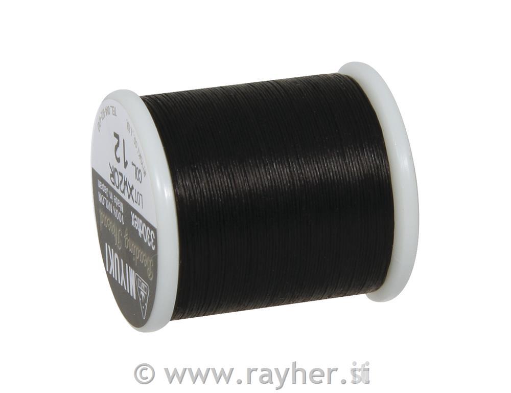 Konac za perle Delica-Rocailles, crni, 0.27 mm, 50 m, 1 kom