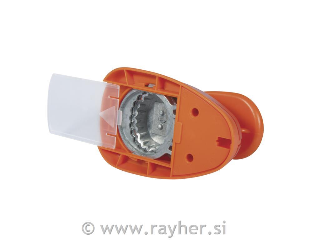 Luknjač: oval z dekorativnim robom, širina: 5,08 cm, (2")