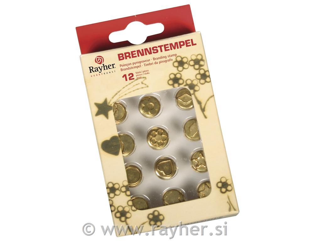 Nastavci za pirograf, cvijet / mjesec /srce ..., 12 kom