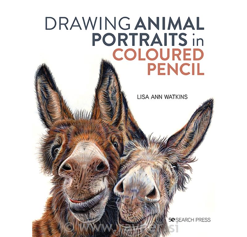 Book Drawing Animal Portraits inColoured Pencils