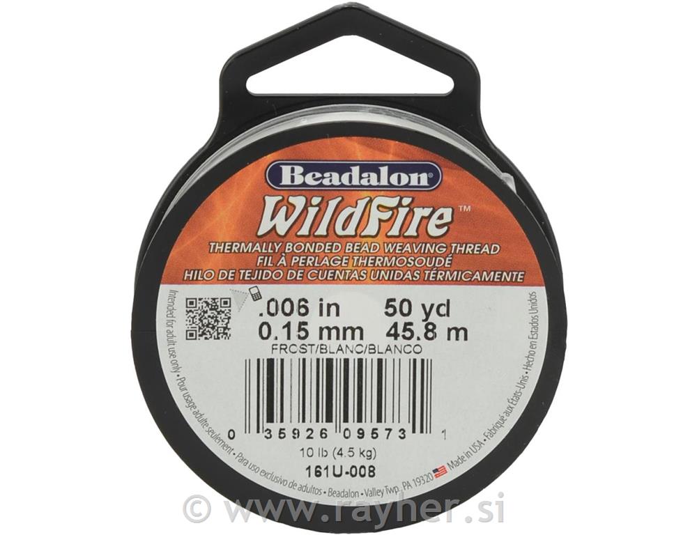 Konac za tkanje WildFire 0.15 mm, crni,45.8 m
