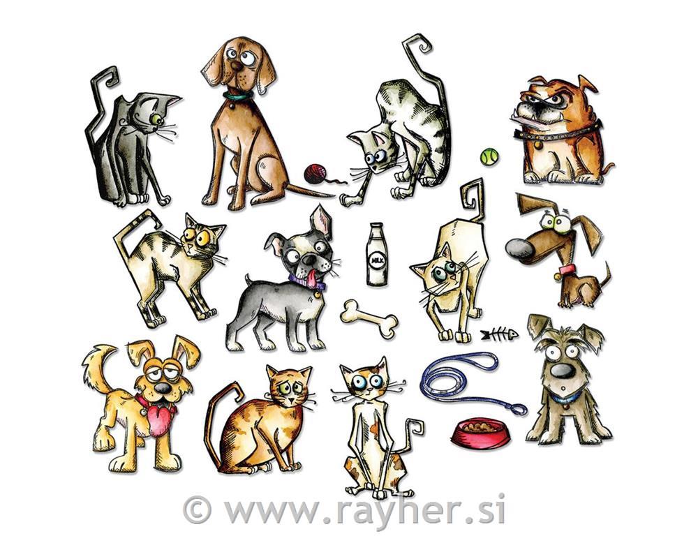 SIZZIX FRAMELITS, MINI CATS&DOGS, T.HOLTZ