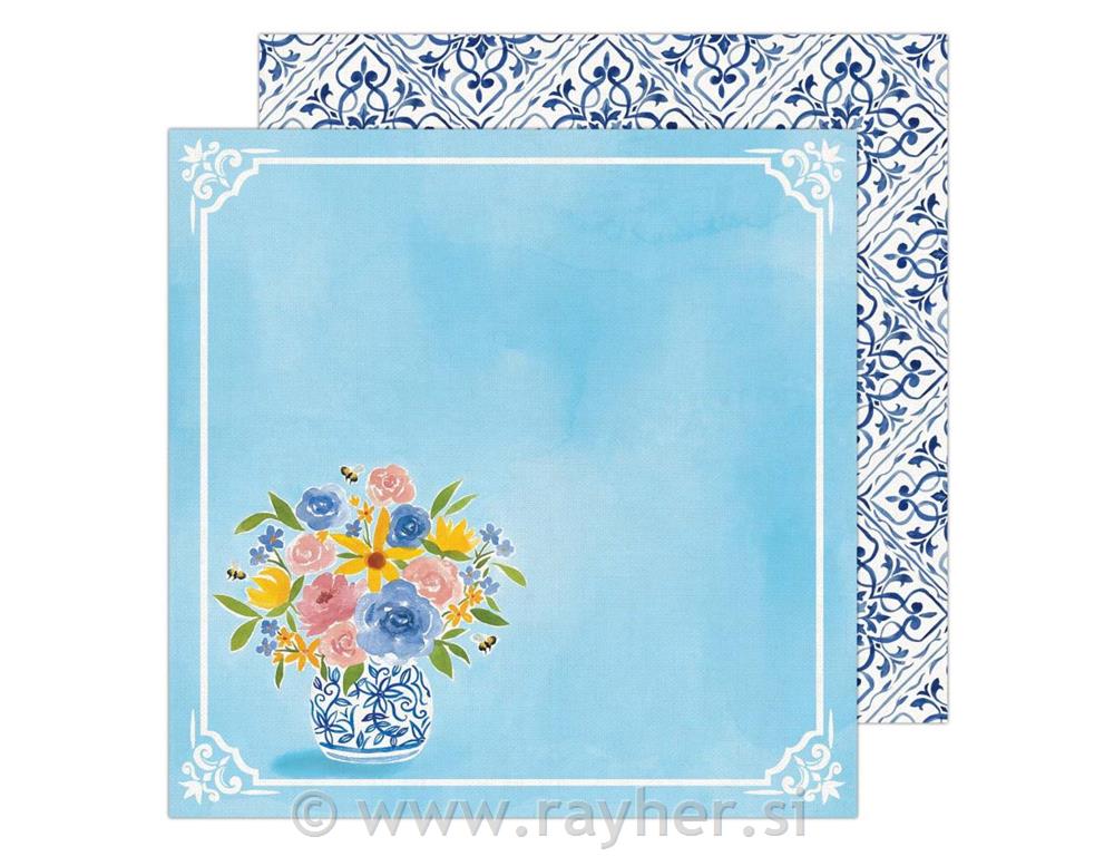 Scrapbooking papir Large Vase;30,5x30,5 cm