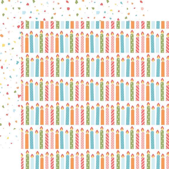 Scrapbooking papir Birthday Candles; 30,5x30,5 cm