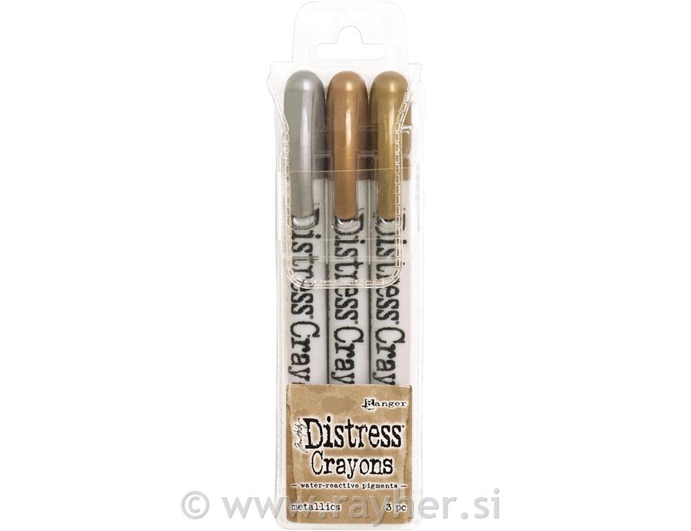 DISTRESS CRAYON, SET 3, METALLICS