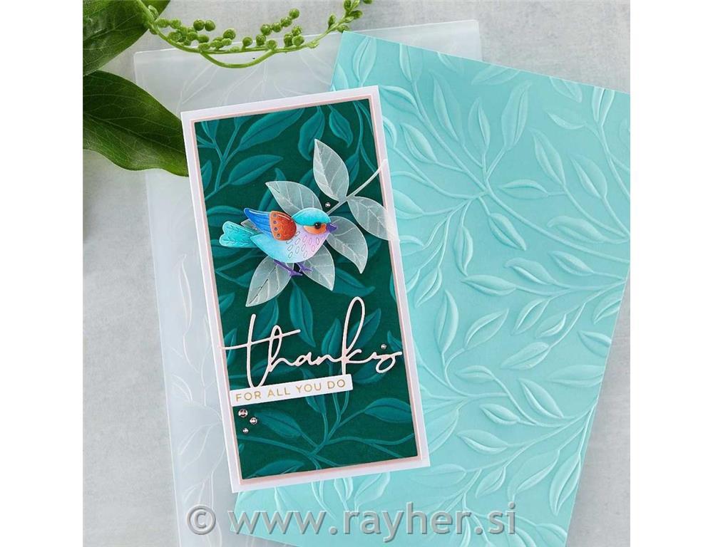 Teksturna plošča 3D Spellbinders, Leafy