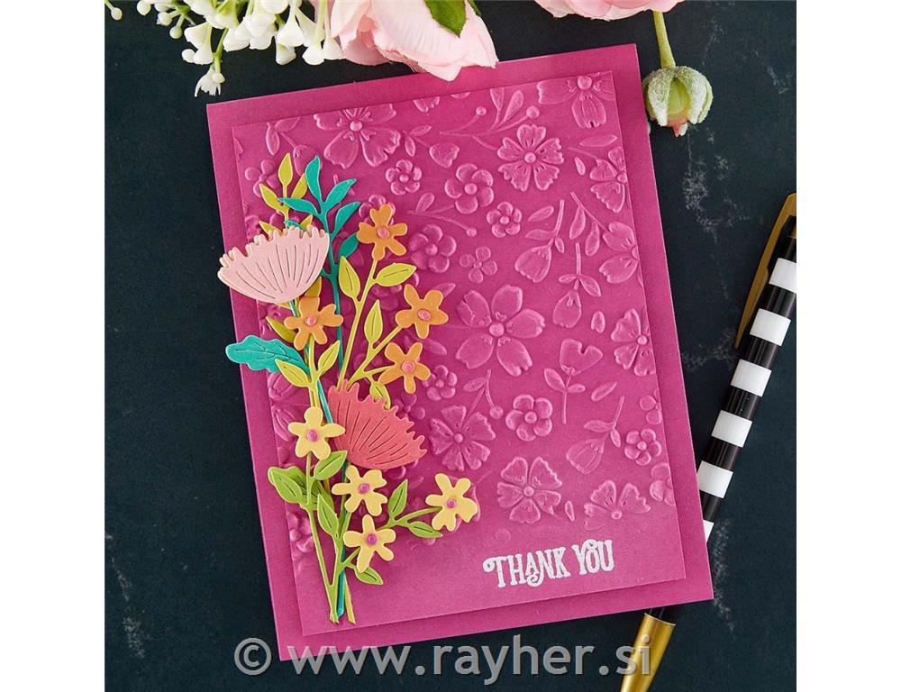 Teksturna ploča 3D Spellbinders, Flower