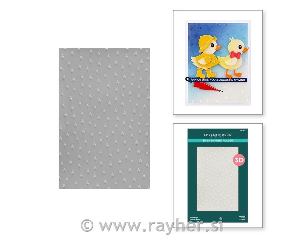Teksturna ploča 3D Spellbinders,Raindrop