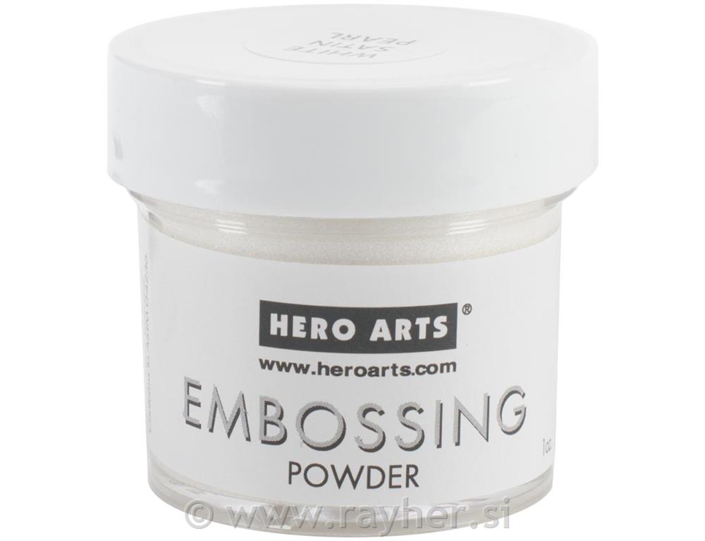 Puder za embossing, bijeli saten perll