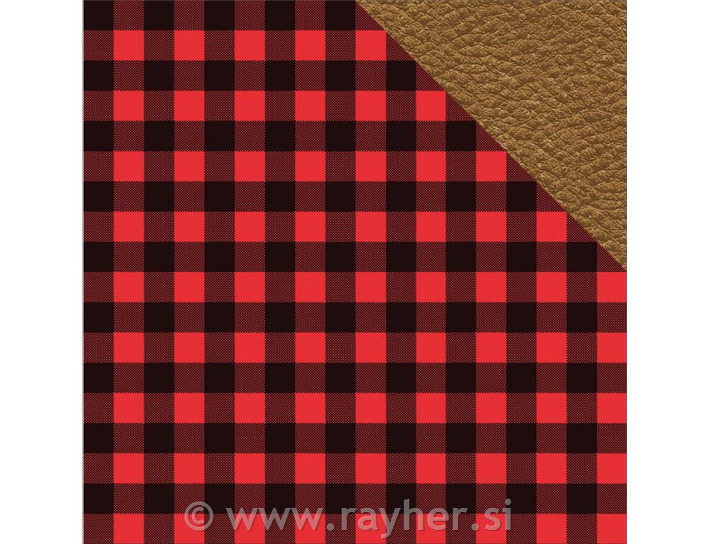 Scrapbooking papir Hunter's Plaid30,5x30,5 cm