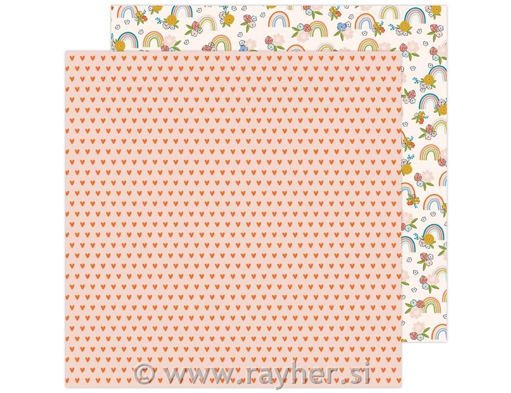 Scrapbooking papir Rainbow Blossom30,5x30,5 cm