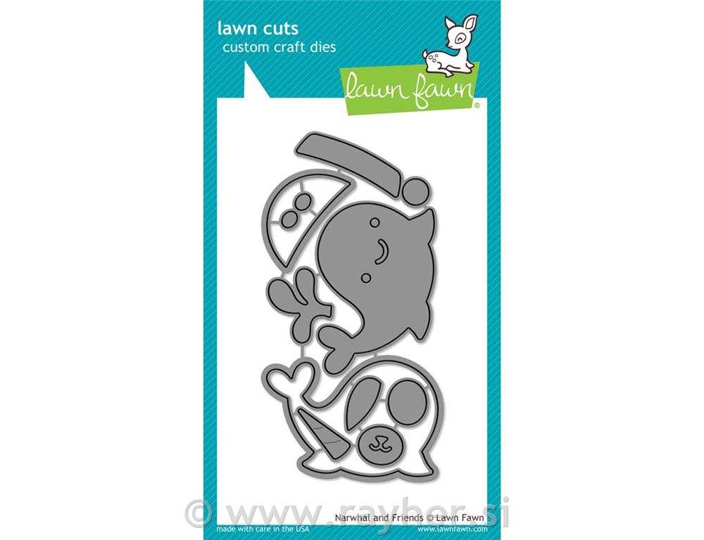 Šablone Lawn Fawn, Narwhal And Friends