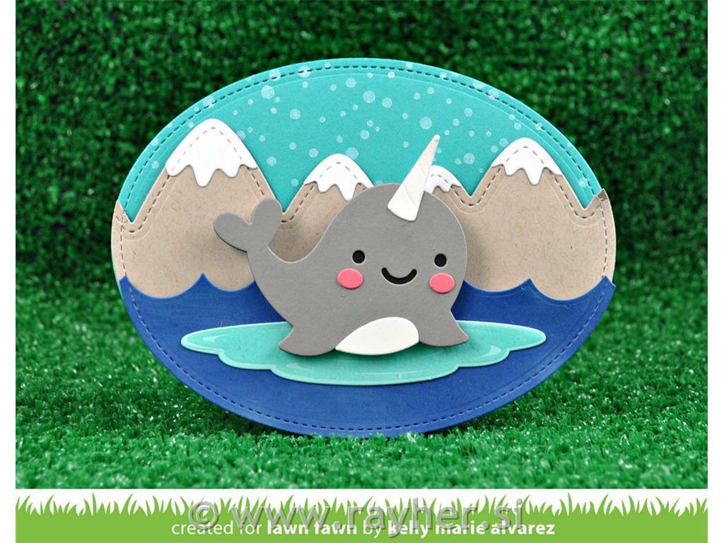 Šablone Lawn Fawn, Narwhal And Friends