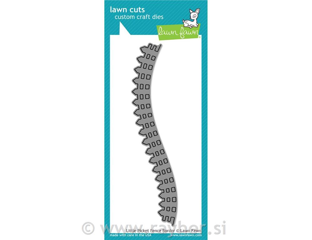 Šablone Lawn Fawn, Little Picket Fence Border