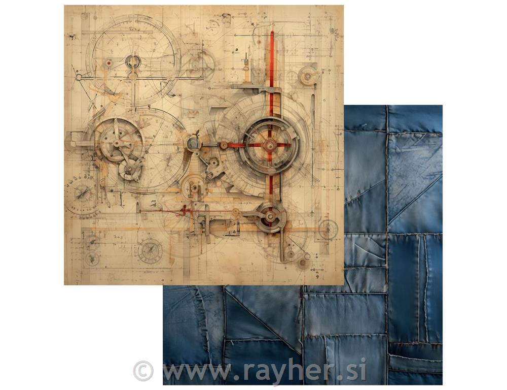 Scrapbooking papir Rust&Jeans