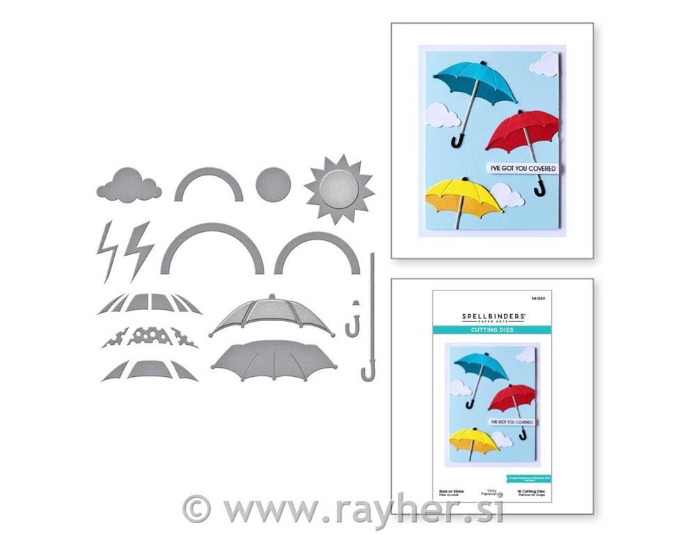 Rezači Spellbinders Rain or Shine, set18