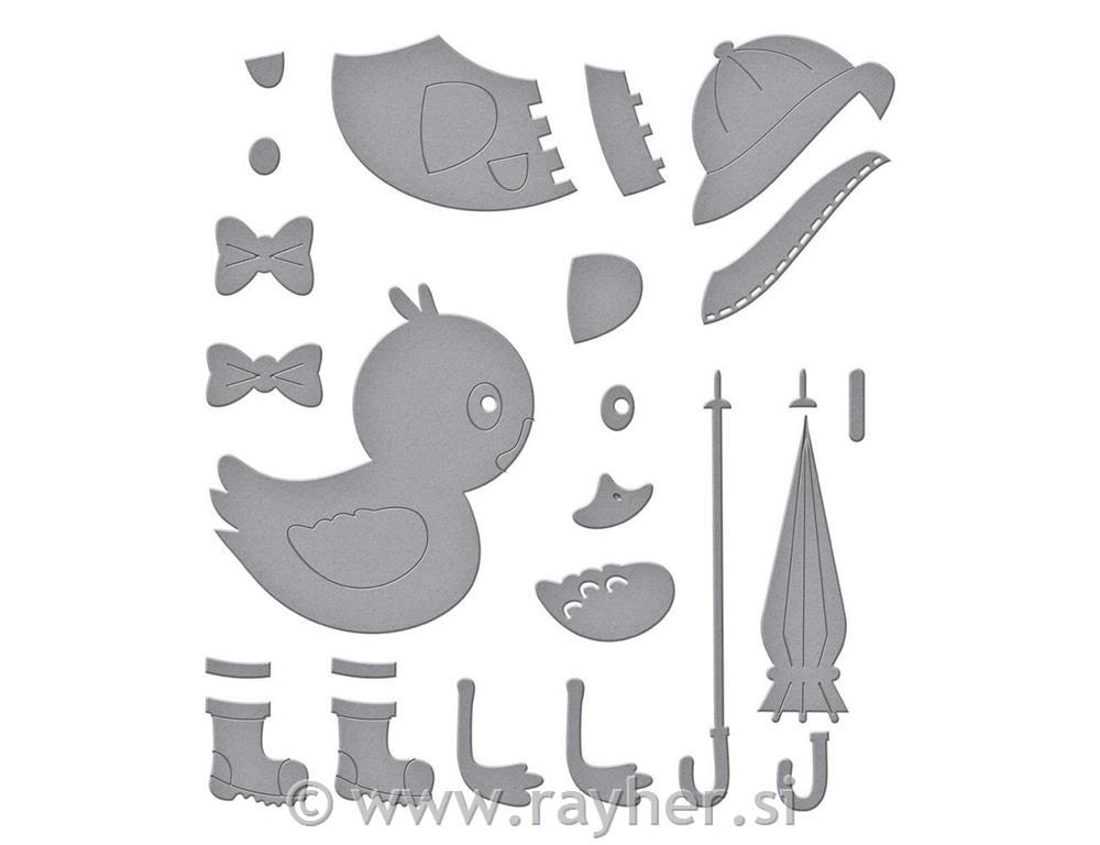 Rezači Spellbinders Duck With Umbrella