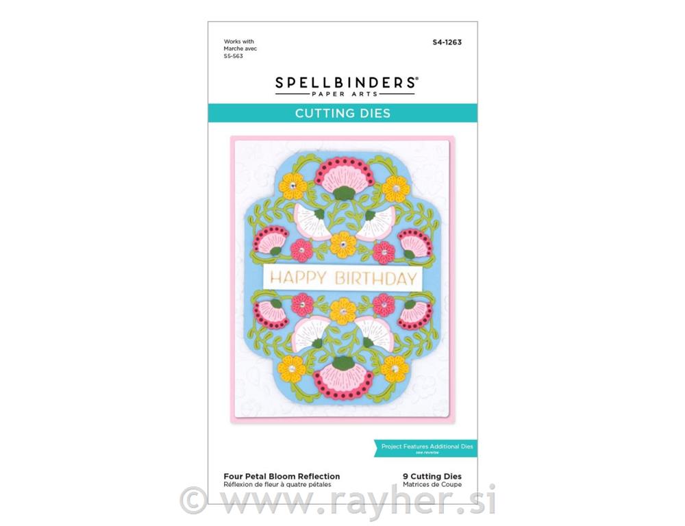 Rezači Spellbinders Four Petal, Bloom R
