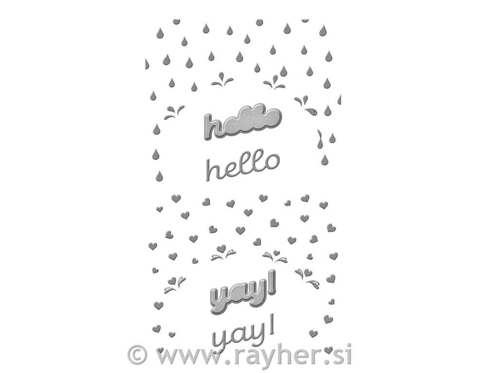 Rezači Spellbinders Raining Hearts, set
