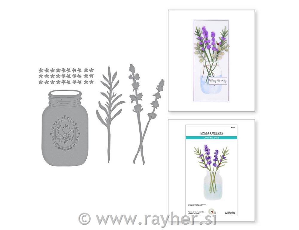 Rezači Spellbinders Mason Jar and Lavend