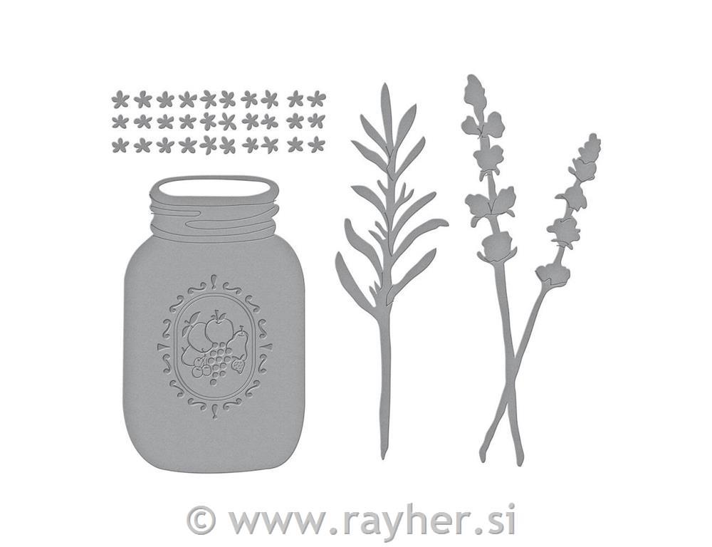 Rezači Spellbinders Mason Jar and Lavend