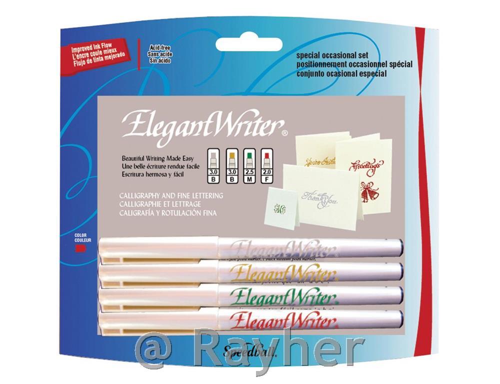 Flomasteri za kaligrafiju, raznobojni, set 4